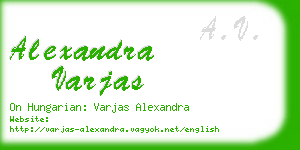 alexandra varjas business card